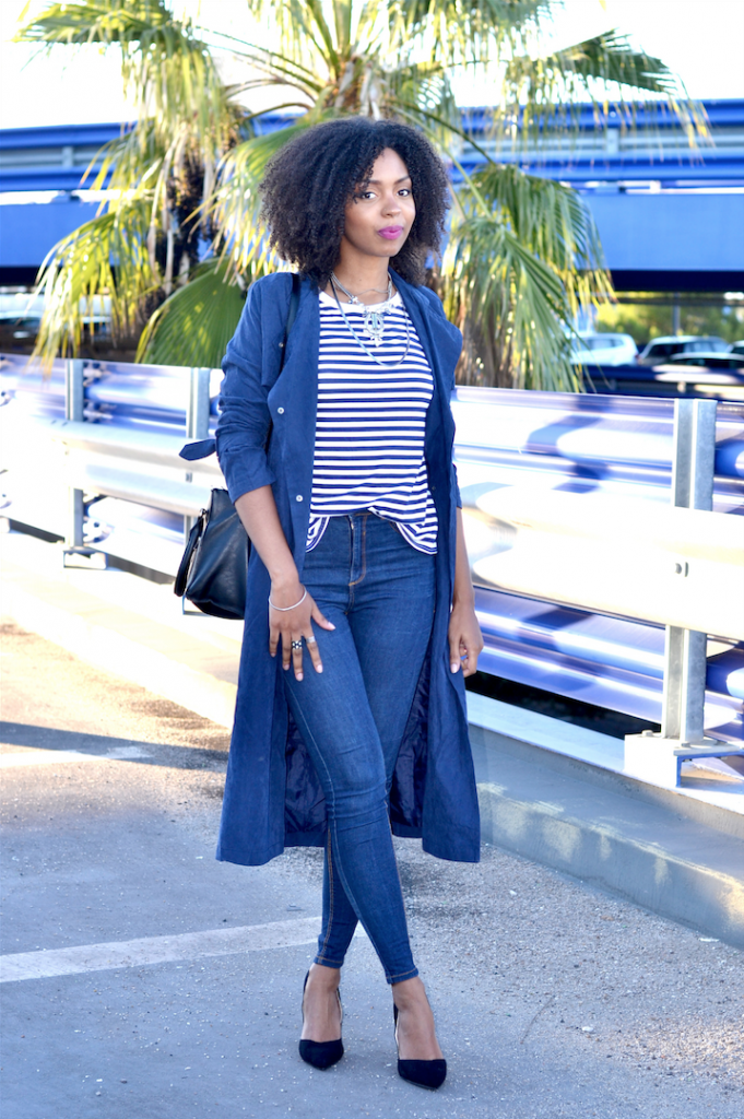 Blog Lirons D'elle -Blue stripes, coat and jean 